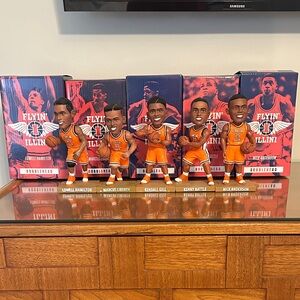 1988-89 Flyin' Illini Basketball Squad Bobblehead Set of 5